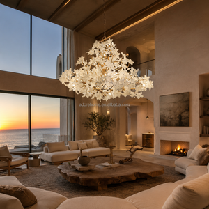 <span class=keywords><strong>Lampadari</strong></span> in Cristallo e Rame Fatti a <span class=keywords><strong>Mano</strong></span> con Altezza Regolabile, Illuminazione Moderna di Lusso per Ville e Hotel, Facile Installazione - Product Image 1