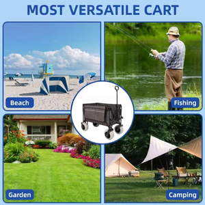 Usine directement en gros camping chariot de stockage pliant shopping chariot portable - Product Image 4