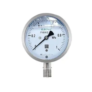 스테인리스 스틸 디지털 충격 방지 오일 충전 압력계 <span class=keywords><strong>100mm</strong></span> 모델 <span class=keywords><strong>Y</strong></span> (0-1MPa) 중국 본토 제조 - Product Image 1