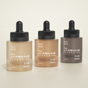 Bán buôn Màn hình in ấn Nâu 1oz độ ẩm bao bì mỹ phẩm dày dưới <span class=keywords><strong>30</strong></span> <span class=keywords><strong>ml</strong></span> Huyết thanh chai tinh dầu Chai nhỏ giọt - Product Image 1