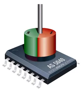 Absolute Encoder magnet assembly with Double track high precision 0.15 degree multipole sensor magnets IC HAUS chips BOGEN128