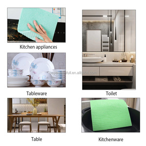 Eco Friendly the Cheapest <b>Sponge</b> Cloth in Roll Sheet Cellulose Napkin Water Absorbent Cellulose <b>Sponge</b> Cloth 18x20cm - Product Image 6