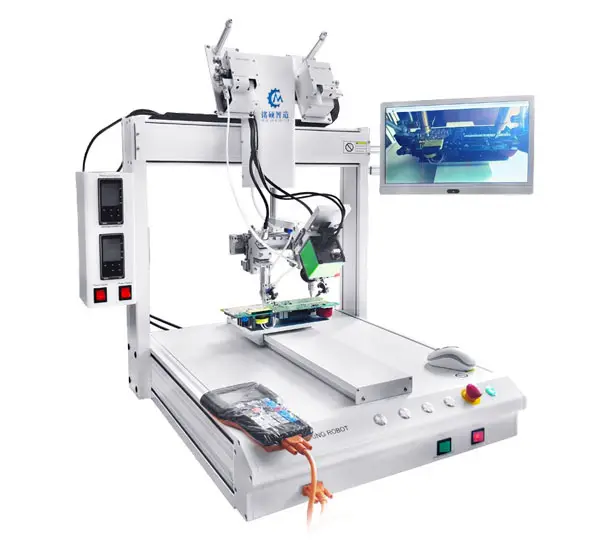 Automatic Vision Four-Axis Soldering Robot, PCB LED Desktop Soldering Machine sell like hot cakes