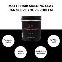 Crème coiffante biologique personnalisée de marque privée pour hommes Pommade ondulée haute capacité fixation forte cire naturelle pour cheveux cire d'abeille argile