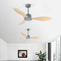 Ventilateurs de plafond à LED avec moteur électrique DC, pales en métal, lumière et télécommande, 48 pouces, pliables, en boîte