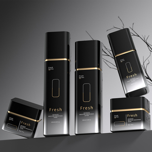 Su misura 120ml di vetro per la cura della pelle lozione essenza bottiglie di vetro bianco piatto vuoto latte crema viso imballaggio stampato - Product Image 6