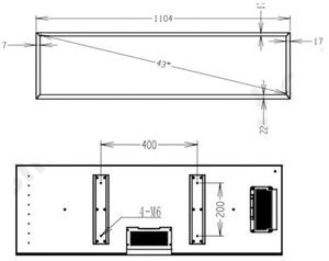 Pantalla LCD TFT V-by-One de 43.8 Pulgadas, 3840x1080, IPS, Estirada, de Alto Brillo, 2000nits, Pantalla Táctil, para Publicidad - Product Image 3