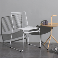 Offre Spéciale creative design moderne style véranda restaurant à manger président de fil métallique jardin chaise en métal