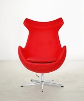Fauteuil de loisirs minimaliste de luxe léger, couleur personnalisée, rembourrage en éponge, pivotant, pieds en alliage d'aluminium, pour salon moderne