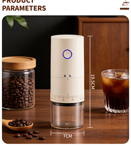 เครื่องบดเมล็ด<span class=keywords><strong>กาแฟ</strong></span>แบบพกพา ชาร์จไฟได้ ผลิตจากพลาสติกและโลหะ ใช้ในบ้านได้ อัตโ<span class=keywords><strong>นม</strong></span>ัติเต็มรูปแบบ ขนาดเล็ก บดละเอียดเป็นผงกาแฟ - Product Image 5