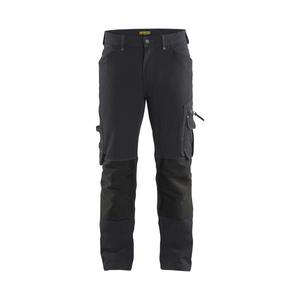 BLAKLADER - 198916449899D116 Pantalon Craftsman Stretch dans les 4 sens sans poches à clous X1900 Pantalon de travail gris foncé/noir - Product Image 1