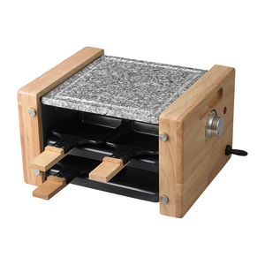 <span class=keywords><strong>Raclette</strong></span> électrique portable à 2 couches avec plaque détachable en fer et prise américaine pour usage domestique - Product Image 3