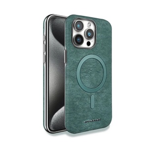 เหมาะสำหรับเคสโทรศัพท์ชุบด้วยไฟฟ้าสำหรับ Iphone15promax 14PLUS เคสหนังลายวินเทจเคสป้องกันแม่เหล็ก16ชิ้น - Product Image 5