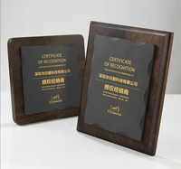 Certificat de conception personnalisée trophée de bouclier en bois cadre de certificat en bois plaques de récompenses en cristal