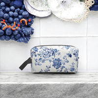 Grande trousse de toilette portable en nylon imperméable avec fermeture éclair, motif de dessin animé, pour le rangement des articles de toilette et le maquillage en voyage