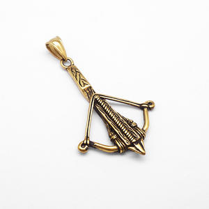 Hip Hop Punk Shooting Waterproof 316 Stainless Steel 18K Pvd Filled Gold Plated Fashion Jewelry Pendant <b>Necklaces</b> for Women <b>Men</b> - Product Image 1