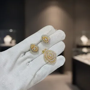 Ensemble de boucles d'oreilles pendantes plaquées or Bhargavi tendance pour femmes, bijoux de mariage indien, fournisseur OEM, style tendance - Product Image 4