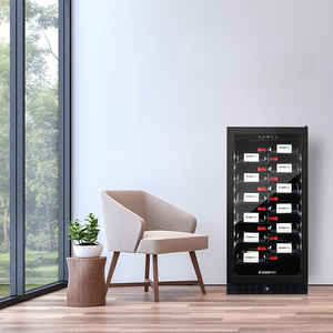 Vinopro 258L Réfrigérateur à vin à zone unique avec porte vitrée noire, capacité 70 bouteilles, affichage de l'étiquette, <span class=keywords><strong>encastrable</strong></span>/de plain-pied - Product Image 4