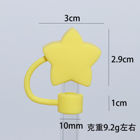 Capuchon de paille en PVC anti-poussière motif étoile et nuage de dessin animé Xg1 pour accessoire 10mm, en stock transfrontalier, livraison directe