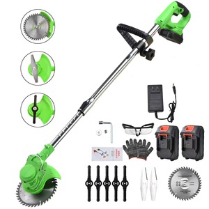 21V Lithium-ion Foldable Lawn Mower Compact Household Weed Trimmer Handheld Grass Cutter Garden Pruning <b>Tool</b> 548 Lithium-ion Bat - Product Image 3