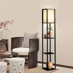 <span class=keywords><strong>Étagère</strong></span> noire en bois noire de style nordique moderne, luminaire décoratif d'intérieur, idéal pour le salon - Product Image 5