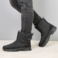 Vente en gros Bottes de neige d'hiver pour hommes mi-hautes épaisses isolées doublées semelle antidérapante chaussures de plein air en caoutchouc pour Global Oem