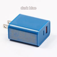 Adaptateur de charge rapide HNT Colorful PD 20W Type C, adaptateur de voyage universel portable pour téléphones mobiles, chargeur US 100-240V