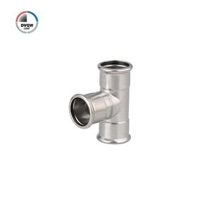 304/316 DVGW 스테인레스 스틸 M 형 스트리트 팔꿈치 감속기 15mm 티 물/가스 프레스 피팅을위한 매끄러운 표면 - Product Image 6