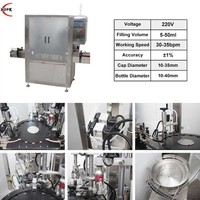 Machine de remplissage et de bouchage rotative monobloc automatique HZPK pour flacons cosmétiques en verre et en plastique de petite taille avec pompe péristaltique