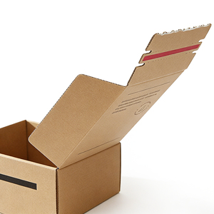 Boîtes d'emballage cadeaux en carton ondulé personnalisées, pliables, recyclables, avec fermeture éclair, pour l'expédition - Product Image 4