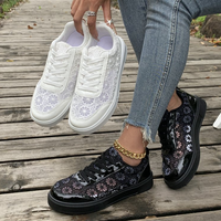 309 Sepatu Sneakers Ukuran Besar Model Bunga Berongga, Bernapas, Gaya Eropa dan Amerika Terbaru, Kasual, Bertali, Cocok untuk Kerja
