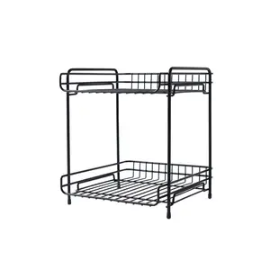 Bäckerei Display Rack Regale 2 Schilder halter Schwarz Küchenmöbel Wought Iron Shelf