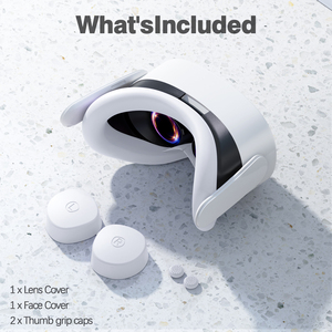 Para Meta para Quest 3S Juego de accesorios Funda protectora para controlador de auriculares <span class=keywords><strong>VR</strong></span> con cubierta de lente de TPU Cubierta de almohadilla facial de silicona Juego - Product Image 6