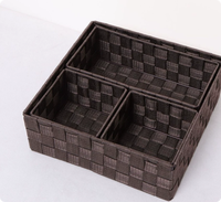 Boîte de rangement de 34 cm avec poignées, 5 paniers pour salle de bain, chambre, cuisine, étagères, cosmétiques, papier toilette