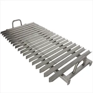 Stainless Steel Custom Argentinian Grill V Grate with Handle for Any Size BBQ Grills