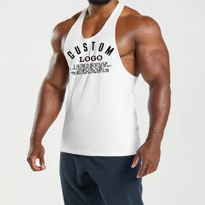 Custom logo Cotton Stringer Blank high quality manufacturer oversized Sweat Vest For Men Plus Size stringers for gym tank top