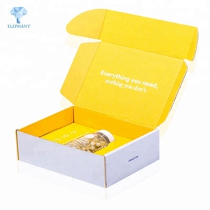 Customized Logo Hot Sale Flat <b>Pack</b> High Quality Corrugated Vitamin Storage <b>Box</b> - Product Image 2