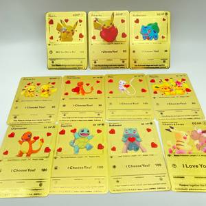 Cartes de jeu en métal doré en acier inoxydable de haute qualité, en gros, à bas prix, Charizard 1ère édition, pour fête d'anniversaire - Product Image 4