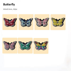 Cadena de chupete sin BPA, accesorios de juguete para masticar, cuentas sueltas de mariposa, cuentas focales de silicona para hacer bolígrafos, novedad - Product Image 3