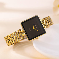 Montre carrée couple bestseller Moyen-Orient, montre quartz bracelet alliage plaqué or
