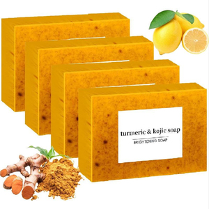 Savon au Curcuma et à l'Acide Kojique Naturel, Végétalien, Lissant, Éclaircissant et Hydratant <span class=keywords><strong>pour</strong></span> <span class=keywords><strong>le</strong></span> <span class=keywords><strong>Visage</strong></span> et <span class=keywords><strong>le</strong></span> Corps - Product Image 3