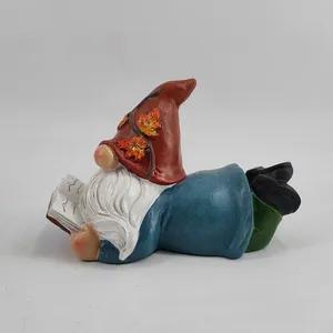 Estatua de Gnomo de la Cosecha, Adorno de Resina de <span class=keywords><strong>Enano</strong></span> de Dibujos Animados, Escultura de Hada de Jardín para el Festival de la Cosecha, Adornos Decorativos - Product Image 4