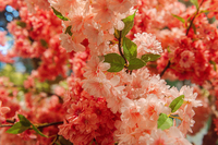 Arbre artificiel de fleurs de cerisier en soie rose Sakura, grand modèle, pour la décoration de mariages, intérieurs, maisons, hôtels et cafés