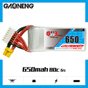 GNB GAONENG 650mAh 6S 22.2V 80C 160C XT30 RC LiPo แบตเตอรี่ FPV ชุดแบตเตอรี่สำหรับแข่งรถ - Product Image 2