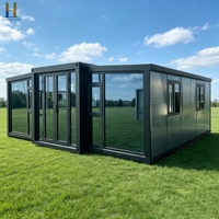 Maison conteneur moderne pliable, extensible et respirante de 20 pieds et 40 pieds pour ADU de jardin, villa habitable Zhonghuan à 2 chambres