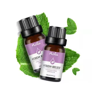 Stress Etherische Olie (10Ml), Natuurlijke Organische Aromatherapie Blend Olie Voor Diffuser, Massage, huidverzorging, Yoga, Slaap