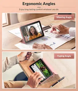 Coque MoKo pour tout nouveau Kindle Fire 7 2022 TPU souple translucide givré couverture arrière protecteur multi-angle Smart Shell