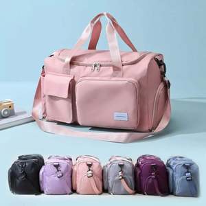 Travel Outdoor Travel <b>Bags</b> Custom Logo Waterproof Sports Gym <b>Bag</b> for Women Yoga Pink Duffel <b>Overnight</b> <b>Bag</b> - Product Image 3