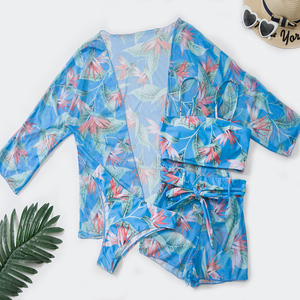 <span class=keywords><strong>Maillot</strong></span> <span class=keywords><strong>de</strong></span> <span class=keywords><strong>bain</strong></span> <span class=keywords><strong>femme</strong></span> trois pièces <span class=keywords><strong>taille</strong></span> <span class=keywords><strong>haute</strong></span> short à manches longues Bikini - Product Image 6