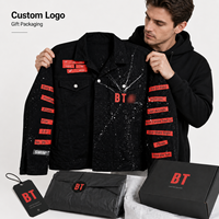 En stock – Blouson en jean KPOP ARIRANG des BTS Bangtan Boys, imprimé maillot Jimin, noir, décontracté, streetwear pour revendeurs
